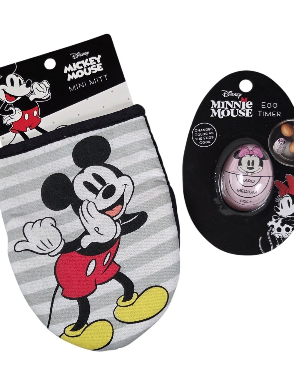 Mickey Mouse Mini Oven Mitt & Minnie Mouse Egg Timer NEW -Disney -Cooking